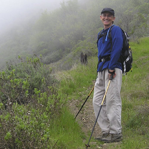 Steven Harper, wilderness leader, author, and Gestalt facilitator, on a hike